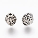 Tibetansk Metal Perler, Antik Sølv, 6mm, 50 Stk. - Uniq Perler - 1111490370