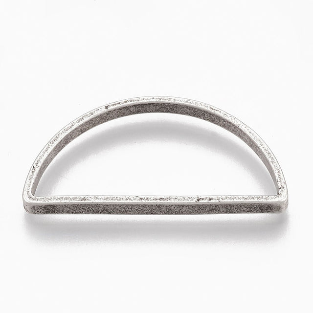 Tibetansk Style Link Ringe – Halvrunde, (15x29.5x2.5mm) 6 stk. - Uniq Perler - 