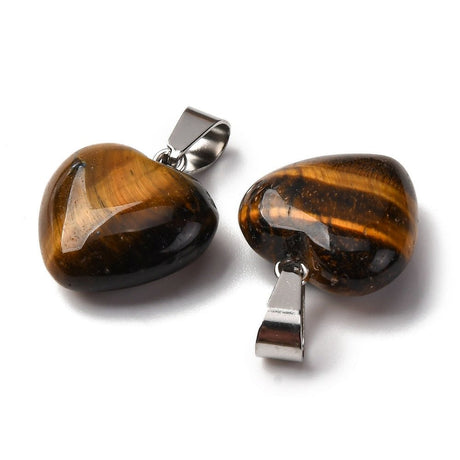 Tiger Øje Vedhæng – Messing,(18x15mm) - Uniq Perler - 