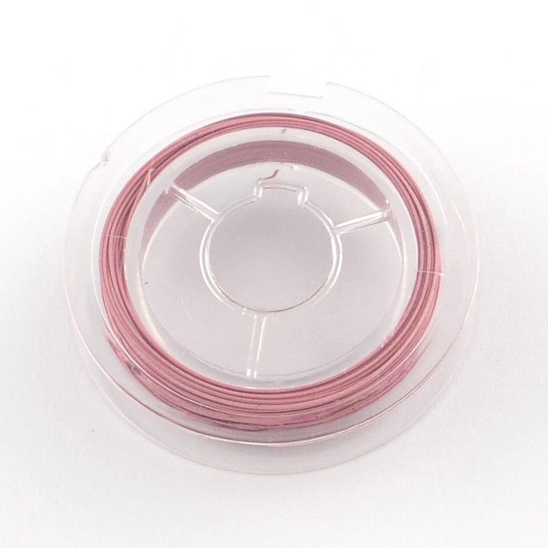 Tiger Tail Wire - Nylon Coated Stål, Rosa, 0,38mm, 10m - Uniq Perler - 111811