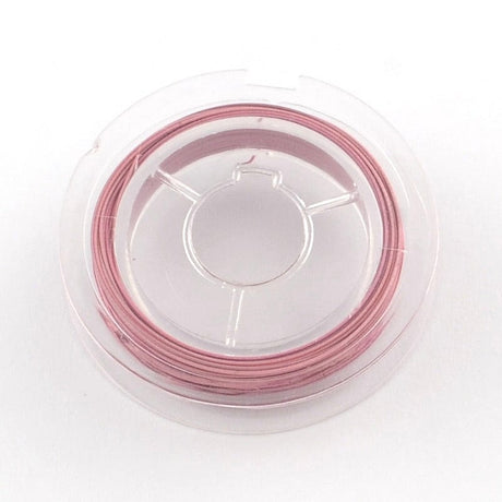 Tiger Tail Wire - Nylon Coated Stål, Rosa, 0,38mm, 10m - Uniq Perler - 111811