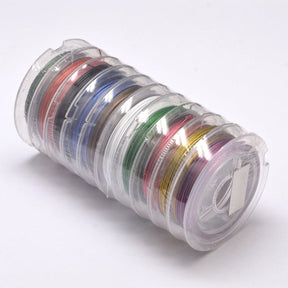 Tiger Tail Wire Set - 0,30 mm (10 Assorterade Färger, 100 m) - Uniq Perler - 113514