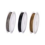 Tiger Tail Wire Sæt - 0.38mm Nylon Coated (3 Farver, 180m) - Uniq Perler - 1111490027