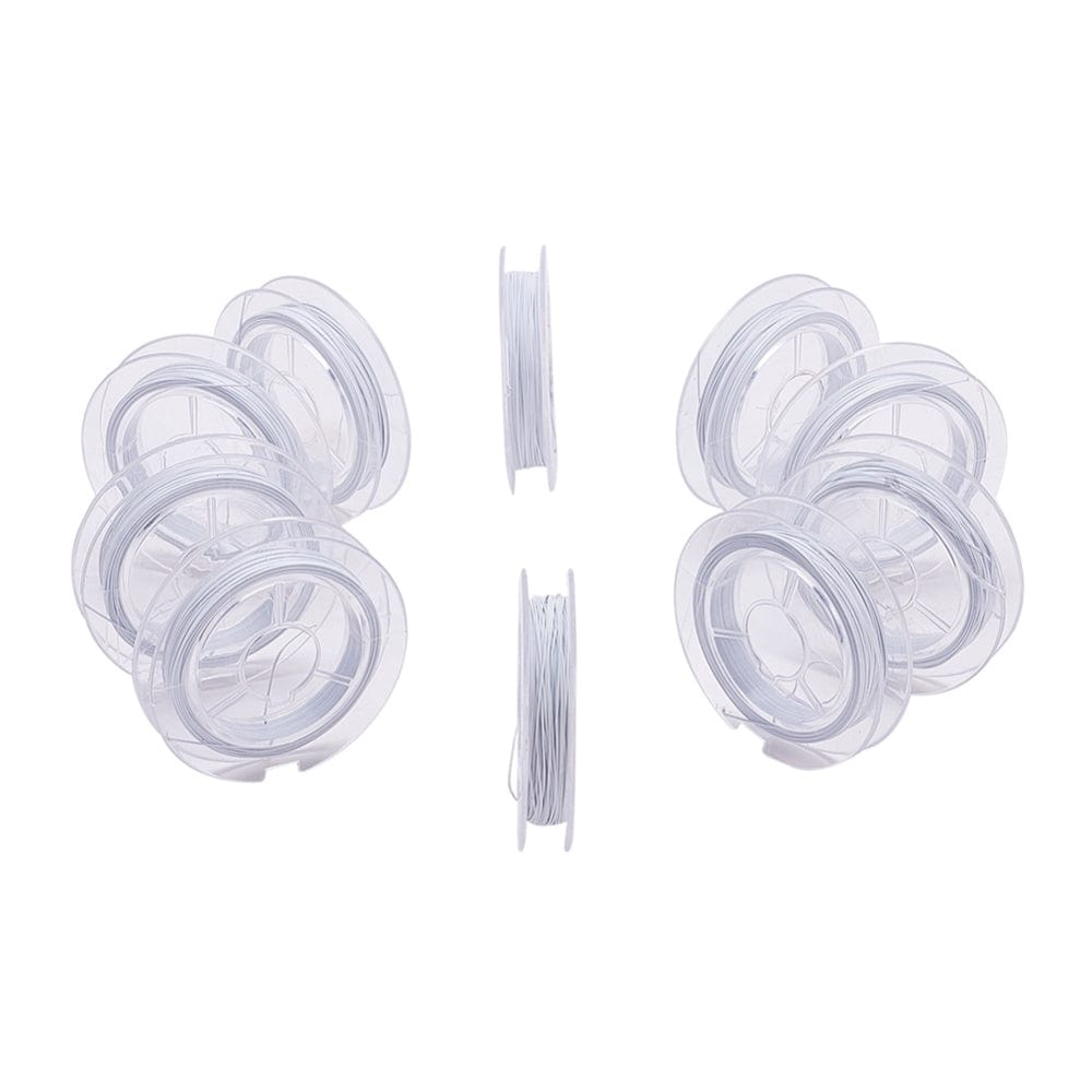 Tiger Tail Wire - White Smoke, Nylon Coated Stål (0,38mm, 10m) - Uniq Perler - 1111490029