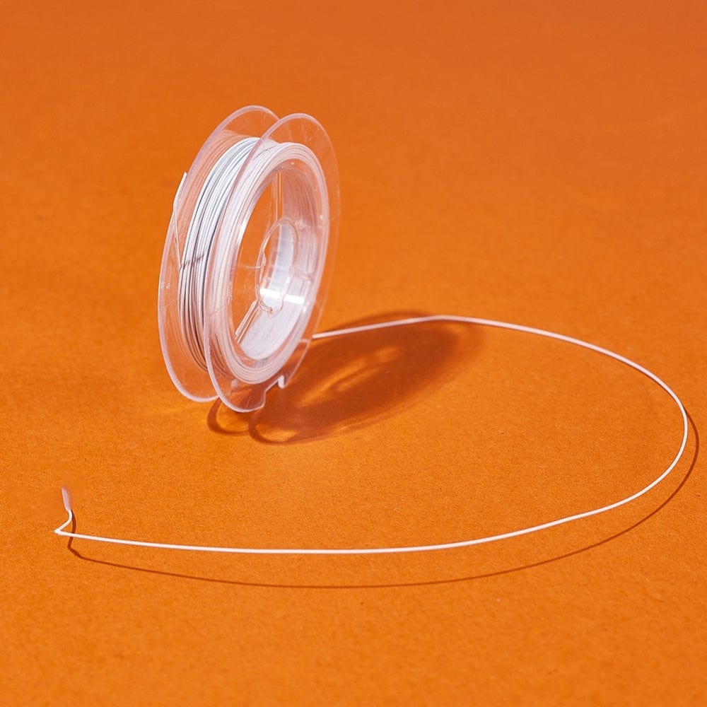 Tiger Tail Wire - White Smoke, Nylon Coated Stål (0,38mm, 10m) - Uniq Perler - 1111490029