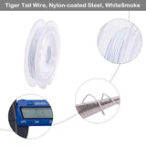 Tiger Tail Wire - White Smoke, Nylon Coated Stål (0,38mm, 10m) - Uniq Perler - 1111490029