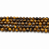 Tigerøje Sten – Brun, Runde (8mm) - Uniq Perler - 565636