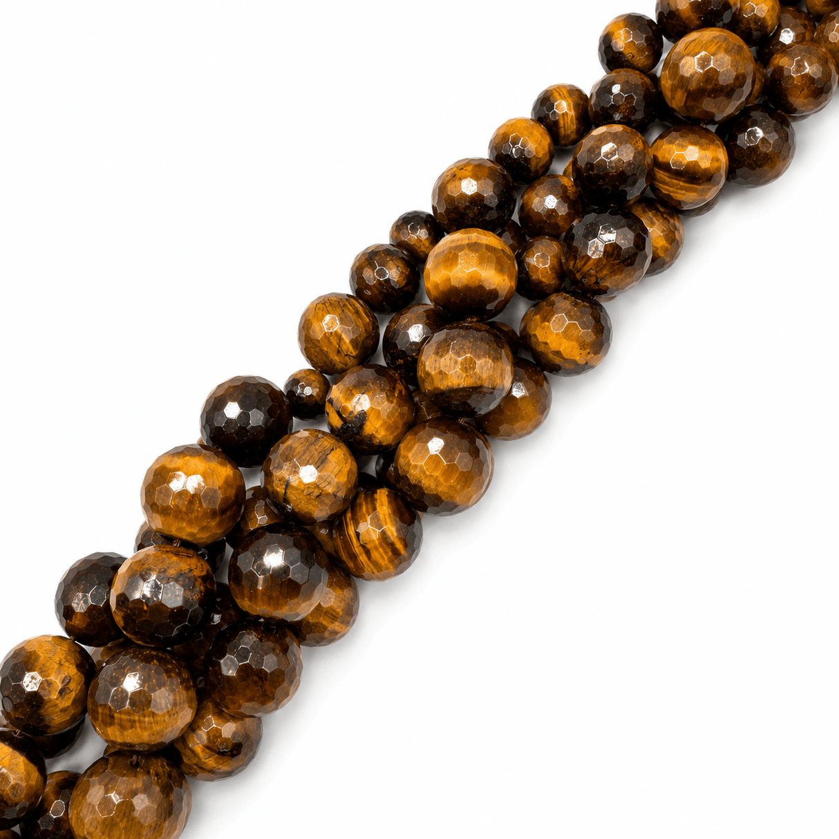 Tigerøje Sten – Facetteret (14mm) - Uniq Perler - 113929, 70803556567813431326899284