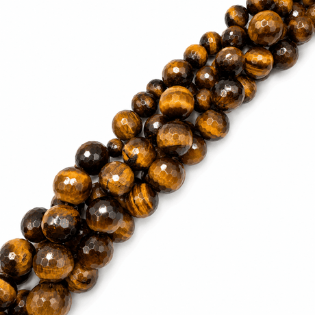 Tigerøje Sten – Facetteret (14mm) - Uniq Perler - 113929, 70803556567813431326899284