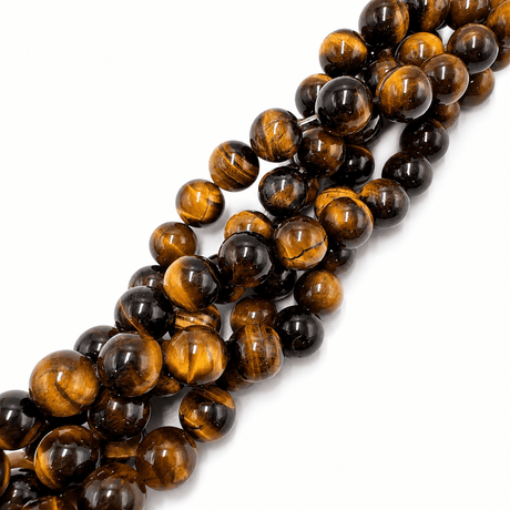 Tigerøje Sten – Runde (14mm) - Uniq Perler - 113928