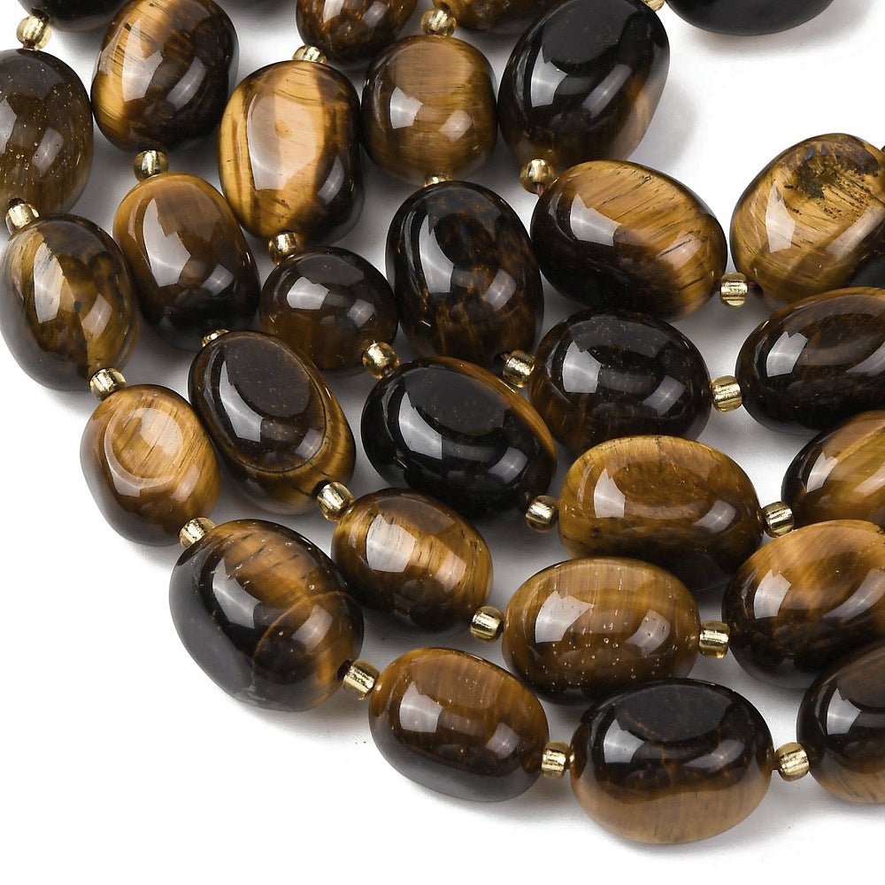 Tigerøje Nuggets – Tumble (12–20mm) - Uniq Perler - 117553