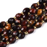 Tigerøje Perler – Facetterede Ovale (8~9x6~8mm) - Uniq Perler - 