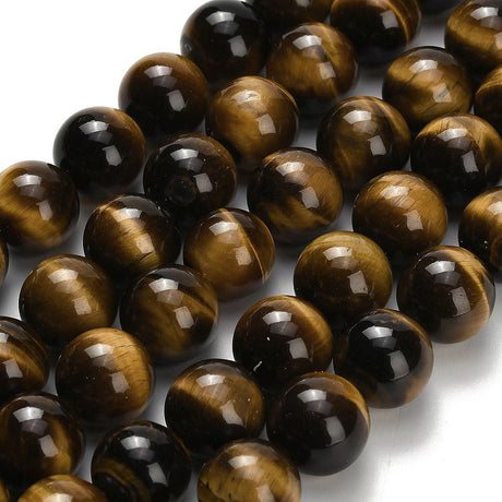 Tigerøje Perler – Runde (12mm) Grade A - Uniq Perler - 