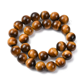 Tigerauge Perlen – Rund (14mm) Grade A - Uniq Perler - 