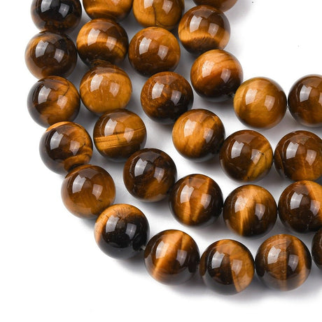 Tigerøje Perler – Runde (14mm) Grade A - Uniq Perler - 