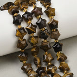 Tigerøje Perler – Stjerneformede (10x9x6mm) - Uniq Perler - 