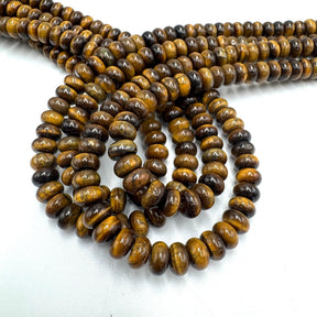 Tiger Eye - Rondel Shaped (5x8mm) - Uniq Perler - 901008