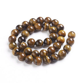 Tigerøje Sten – Brun (10mm) - Uniq Perler - 998839