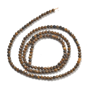 Tigerauge Stein – Braun, Facettiert (2,5mm) - Uniq Perler - 114922