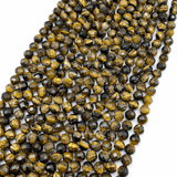 Tigerøje Sten – Brun Facetteret (8mm) - Uniq Perler - 116719