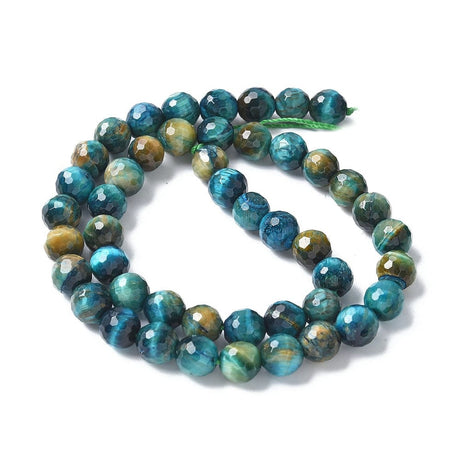 Tigerøje Sten – Facetteret (8mm) - Uniq Perler - 114479