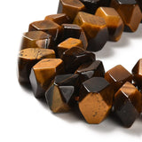 Tigerøje Sten – Facetteret, Kantet Nuggets (8x11mm) - Uniq Perler - 112919