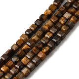 Tigerøje Sten – Facetteret, Kube (5x5x5mm) - Uniq Perler - 177992