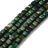 Tigerøje Sten – Facetteret, Kube, Grøn (5x5x5mm) - Uniq Perler - 115416