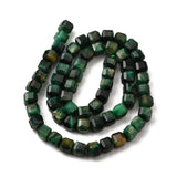 Tigerøje Sten – Facetteret, Kube, Grøn (5x5x5mm) - Uniq Perler - 115416