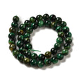 Tigerøye Stein – Grønn, Rund (8mm) - Uniq Perler - 115765