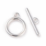 Toggle Lås – Langtidsholdbar 925 Sterling Sølvbelagt Messing (12x10x1,5mm) - Uniq Perler - 126156