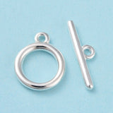 Toggle Lås – Langtidsholdbar 925 Sterling Sølvbelagt Messing (12x10x1,5mm) - Uniq Perler - 126156