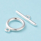 Toggle Lås – Langtidsholdbar 925 Sterling Sølvbelagt Messing (12x10x1,5mm) - Uniq Perler - 126156