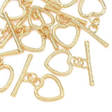 Toggle Lås med Hjerte – 18K Guldbelagt Messing (16,5x14,5mm) - Uniq Perler - 122180