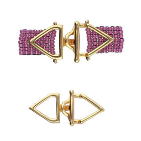 Toggle clasp – Fits Miyuki Rocaille 11/0 (24 karat gold plating) - Uniq Perler - 