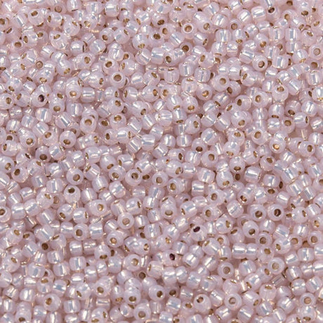 TOHO Seed Beads Perler – PF2121, PermaFinish Silverlined Light Lavender Opal (11/0, 10 g) - Uniq Perler - 124633