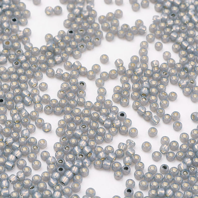 TOHO Seed Beads – TR 2115, Silver Lined Black Diamond Opal (11/0) - Uniq Perler - 119045