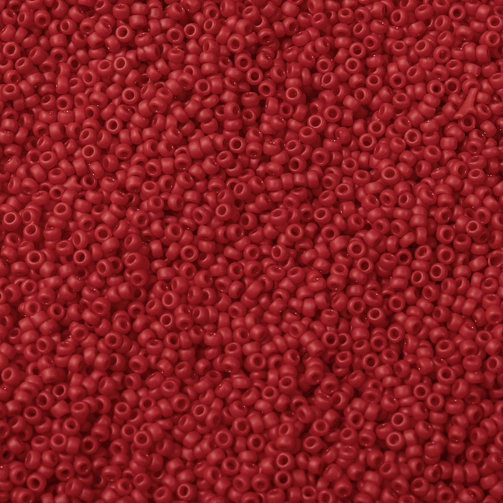 TOHO Seed Beads – Opaque Frost Cherry, Round 11/0 (2.2mm)