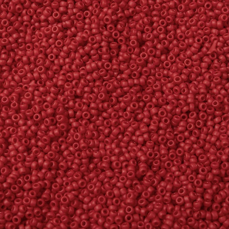 TOHO Seed Beads – Opaque Frost Cherry, Round 11/0 (2.2mm)