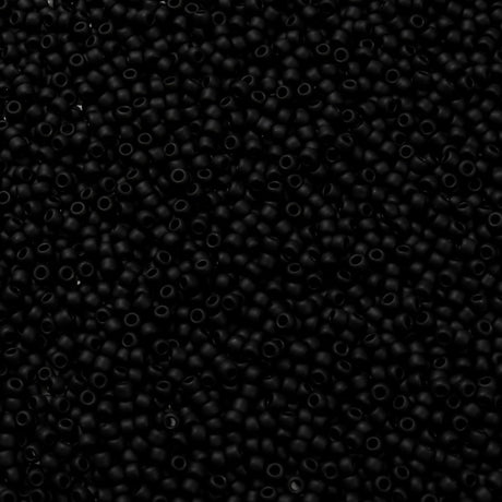 TOHO Seed Beads – Opaque Frost Jet, Round 11/0 (2.2mm)