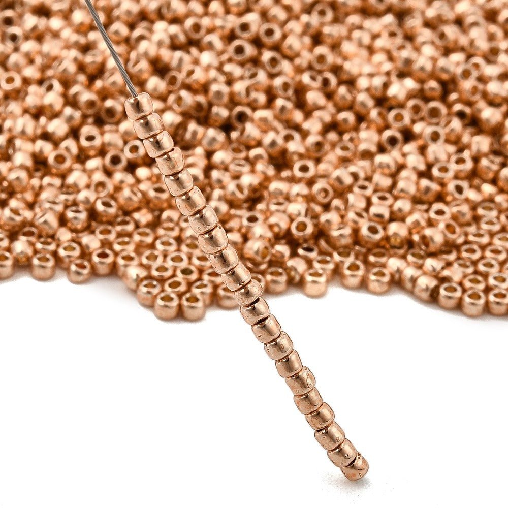 TOHO Seed Beads – TR PF551, Galvanized Rose Gold (11/0) 10gr - Uniq Perler - 119754