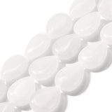 Topaz Jade Dråber, Hvid, 12x16mm - Uniq Perler - 114210