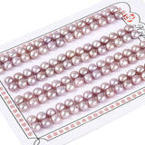 Oben gebohrte Süßwasserperlen - Flache Rückseite (5 - 6mm), 2 Stück - Uniq Perler - 