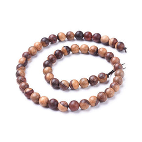 Wood Beads – Round, brown (8mm) - Uniq Perler - 