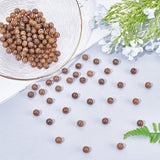 Træ Perler – Runde, Kokosbrun (8mm) Ca. 700 stk - Uniq Perler - 