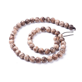 Holzperlen – Rund, Rosabraun (8mm) - Uniq Perler - 