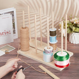 Wood Thread Spool Holder – 4 Spools, BurlyWood (36x9.9x29cm)