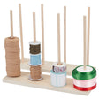 Wood Thread Spool Holder – 4 Spools, BurlyWood (36x9.9x29cm)
