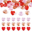 Transparente Glasperler – Farve Mix, Facetteret Hjerte (14x14x8.5mm) 30 Stk - Uniq Perler - 118635