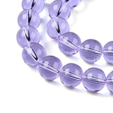 Transparente Glasperler – Lilla, Runde (10mm) - Uniq Perler - 123593